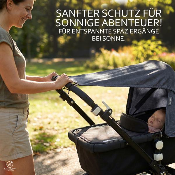 BAMBINIWELT universales Sonnensegel für Kinderwagen/Buggy mit UV50+ Design: Sterne